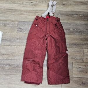 Kids Burgundy Snow Pants Sz 6